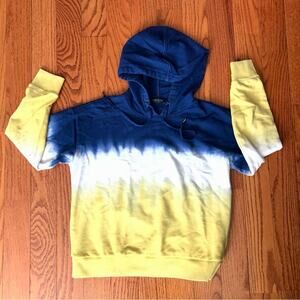 Lauren Ralph Lauren Tie Dye Blue White Yellow Hoodie Sweatshirt Women’s Size M